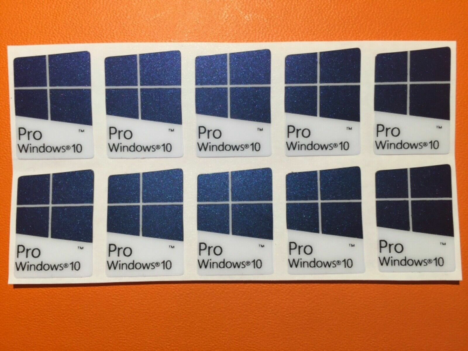 10 PCS window 10 Pro violet fade Blue color GLITTER SPARKLE sticker 16mm x 23mm