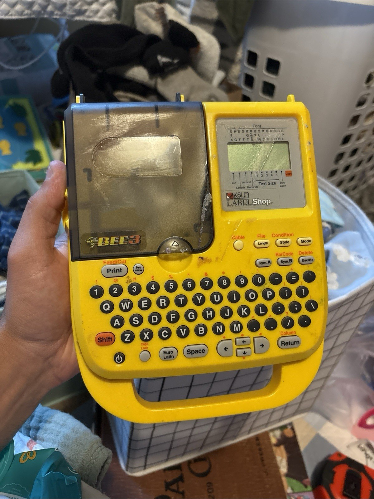 K-Sun Label Printer. Bee3 Does Work But Has Damage On Screen And Other Parts