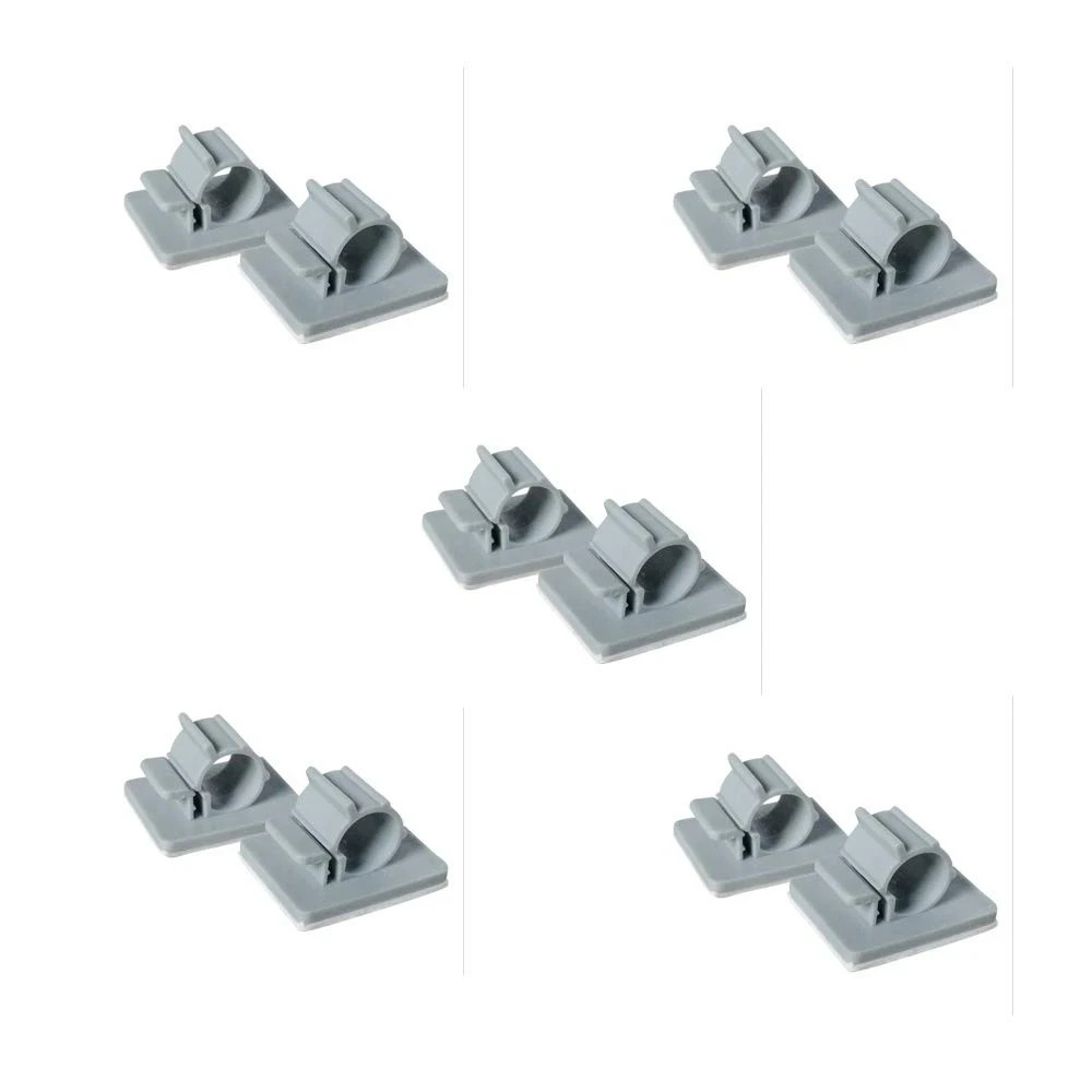 10 PCS 1/4 Inch Adhesive RO Tubing Holder Mounting Clips Cable Clamp Kit