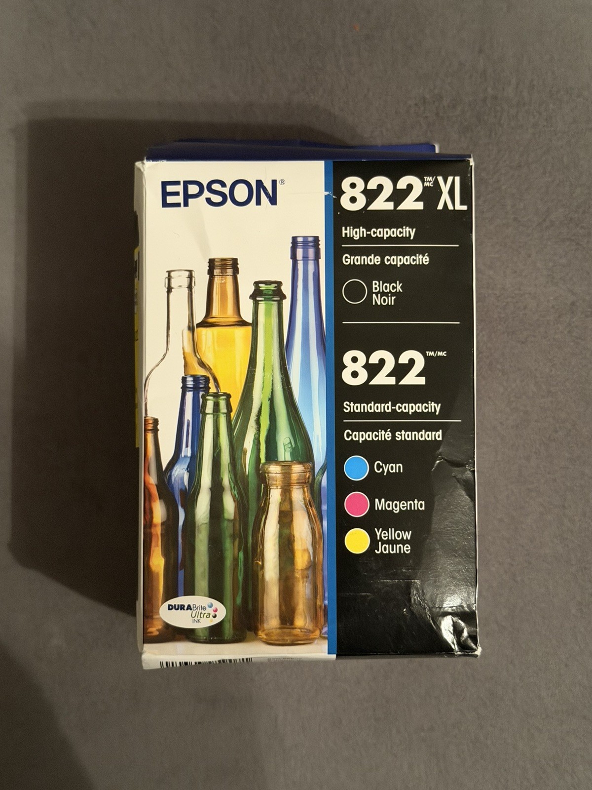 GENUINE EPSON 822XL / 822 INK Cartridges EXP 2029, damaged box