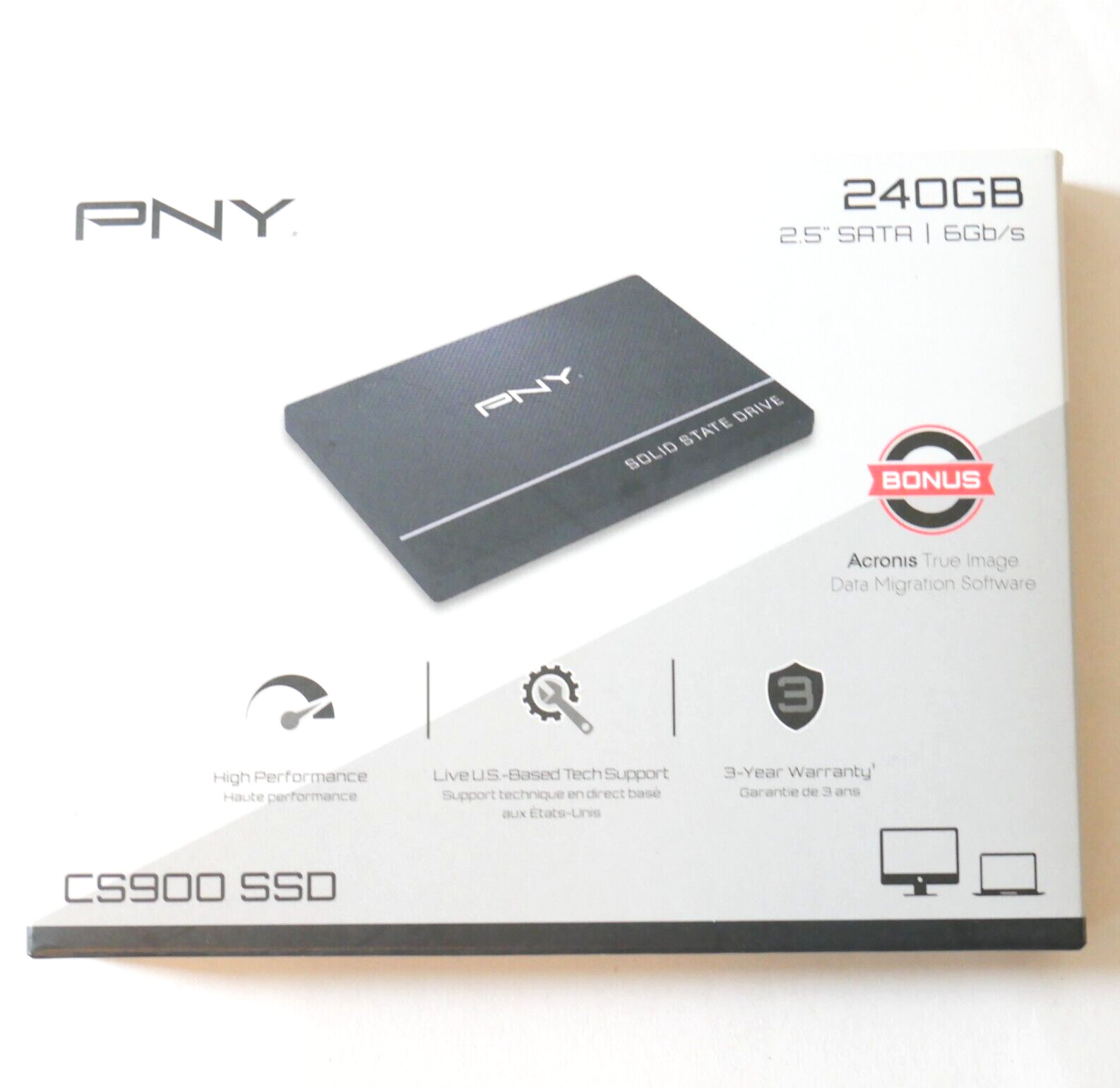 PNY internal SSD CS900 240GB SSD SATA III 3 2.5in  SSD7CS900-240 Brand New