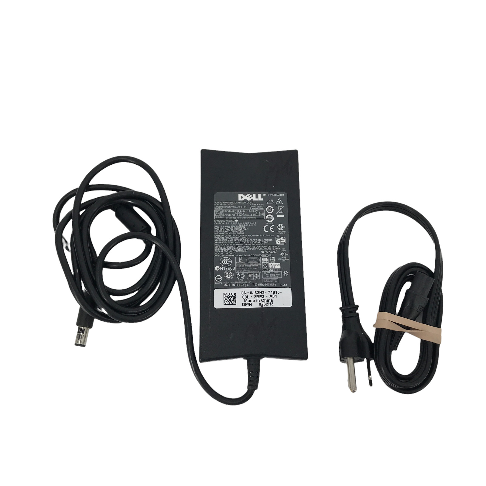 Dell LA90PE1-01  Slim AC Adapter w/ Power Cord 90W 19.5V 4.62A Black #U5421