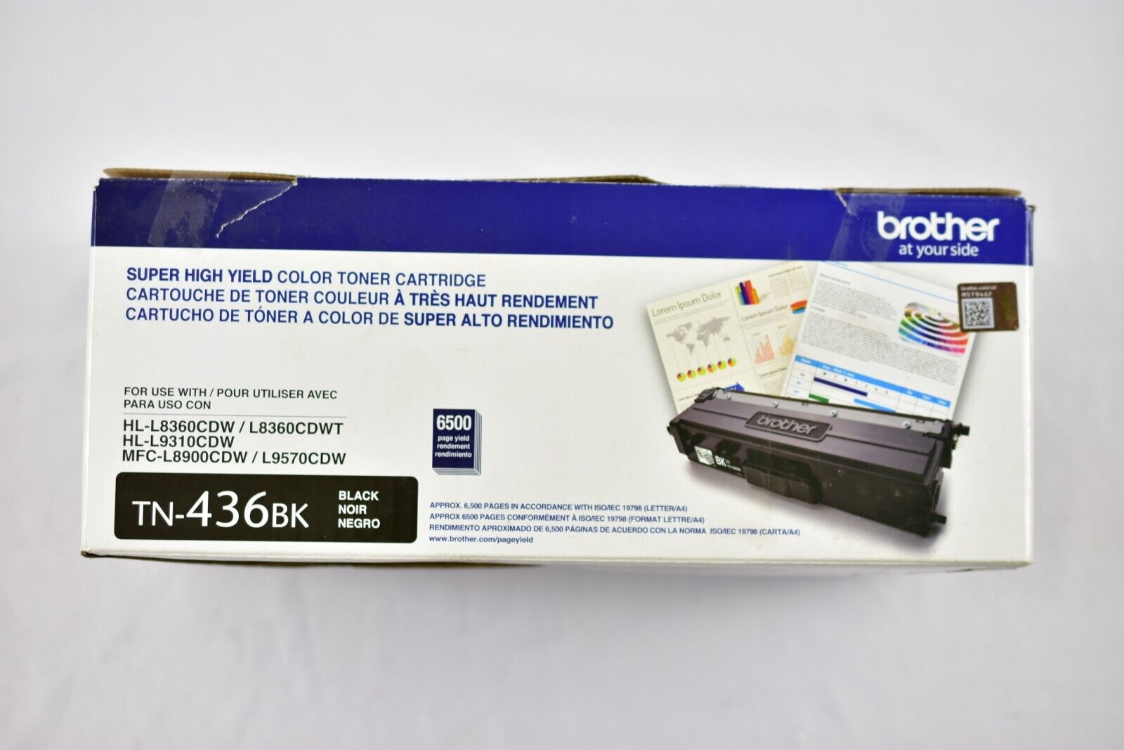 Brother TN436BK Black Super-High-Yield Toner Cartridge Genuine
