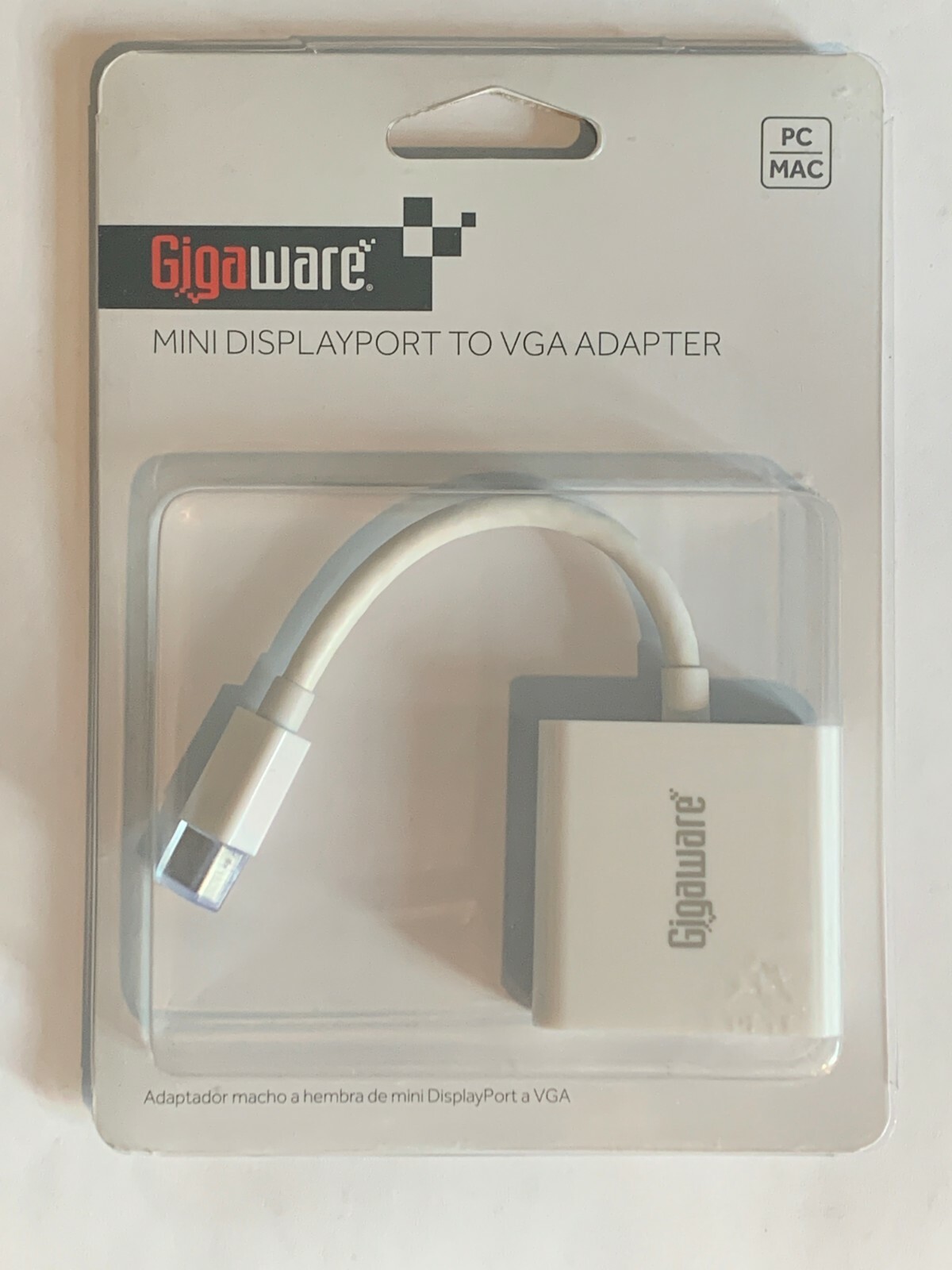 Gigaware Mini Display Port Male To VGA Female Adapter/Converter Cable, PC/Mac