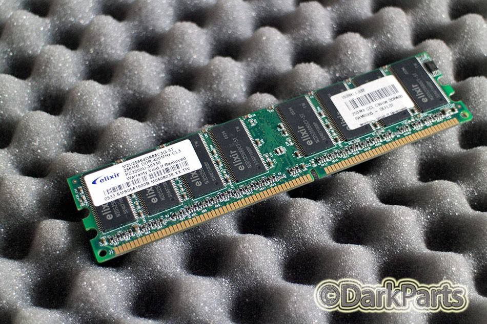 Elixir M2U25664DS88C3G-5T 256MB Memory RAM PC3200U-30330