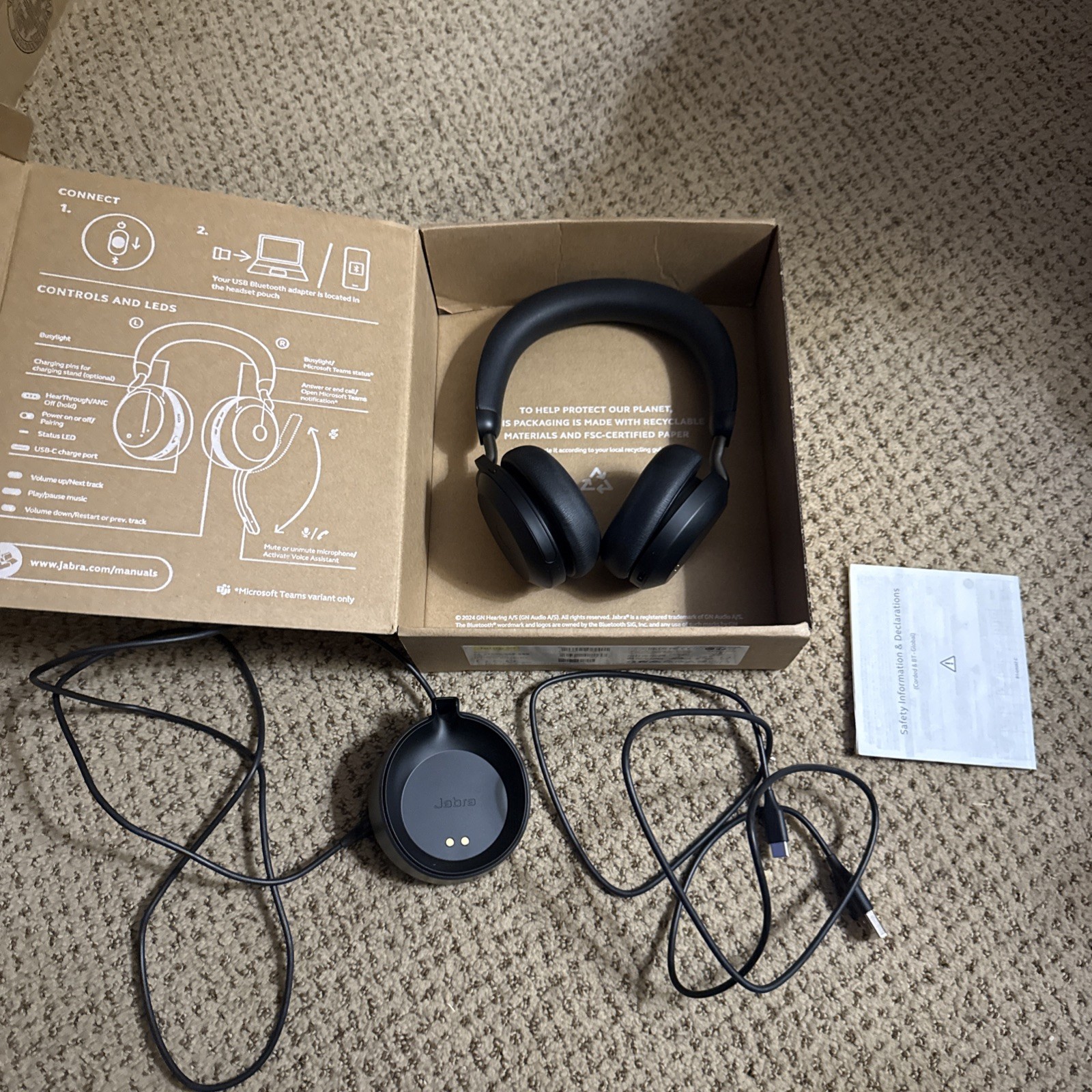 Jabra Evolve2 75 UC Stereo Black Headset