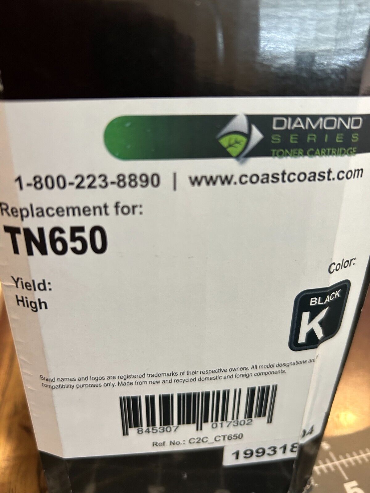 Coast To Coast Diamond Series Laser Toner Cartridge Black Tn 750