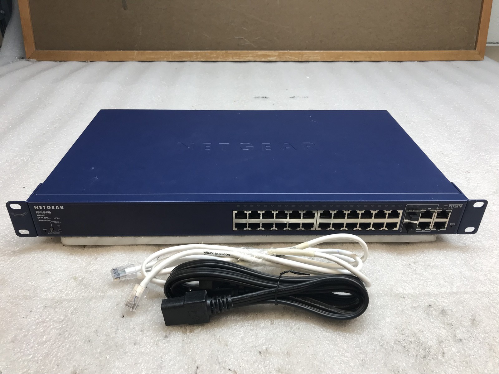 Netgear FS728TP 24-Port POE Network Smart Switch - Eth Pwr Cbls Inc