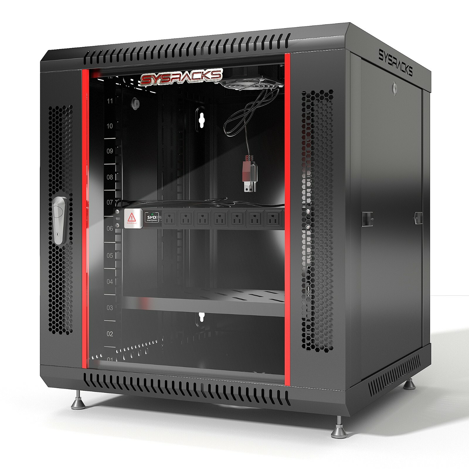 12U 18" Deep Wall Mount Server Rack Cabinet 19" Network IT Enclosure Home Lab