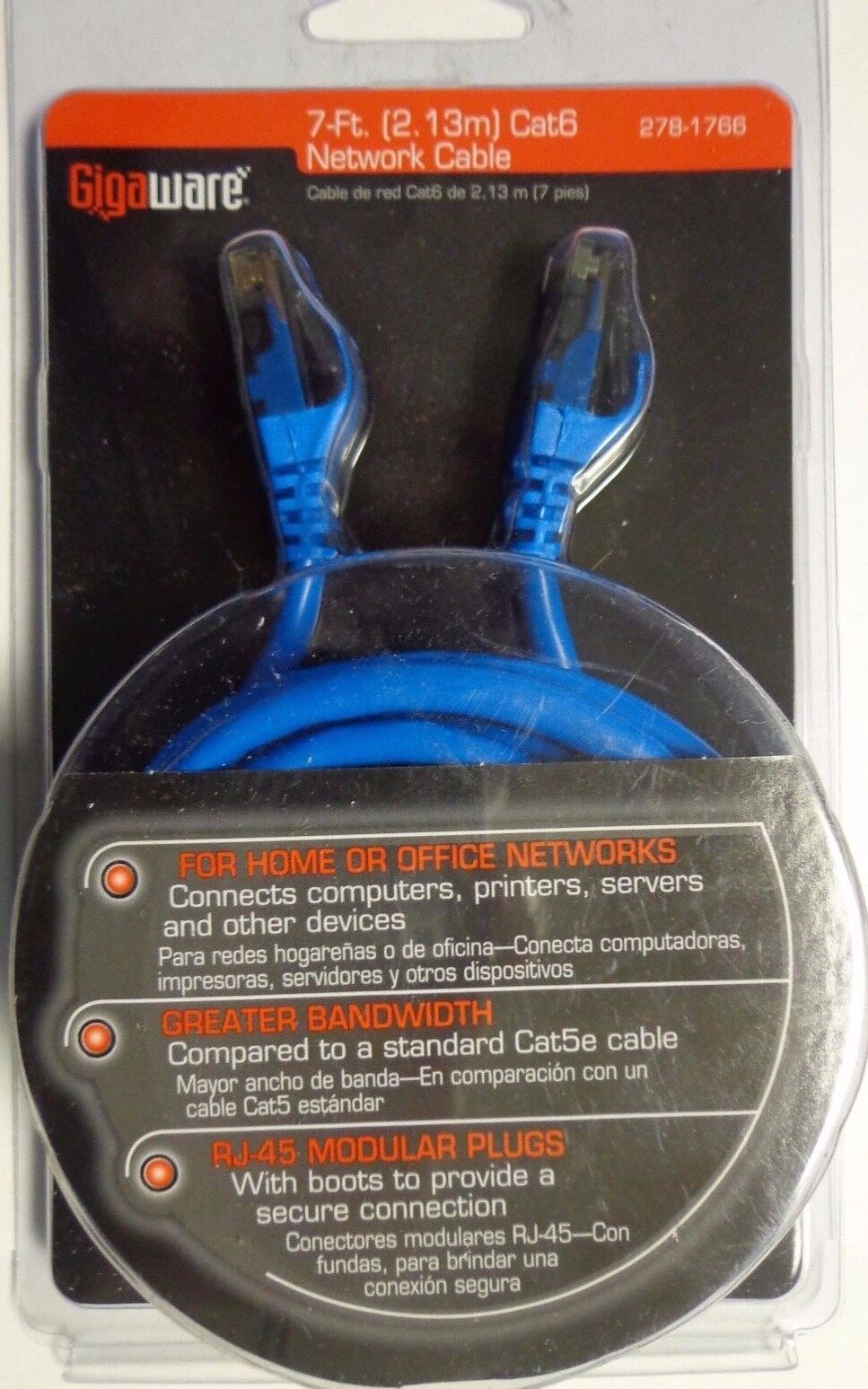 RadioShack 7ft (2.13m) Cat6 Network Cable by GigaWare 2781766  -10