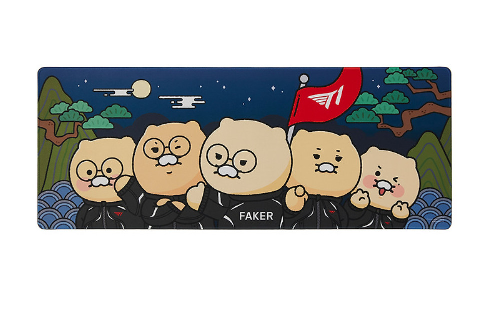 T1 X Kakao Friends Flag Desk Mat Choonsik