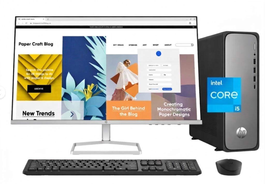 HP OmniDesk Slim Desktop Bundle i5-14400 4.7GHz 16GB DDR5 1TB SSD | 27" Monitor