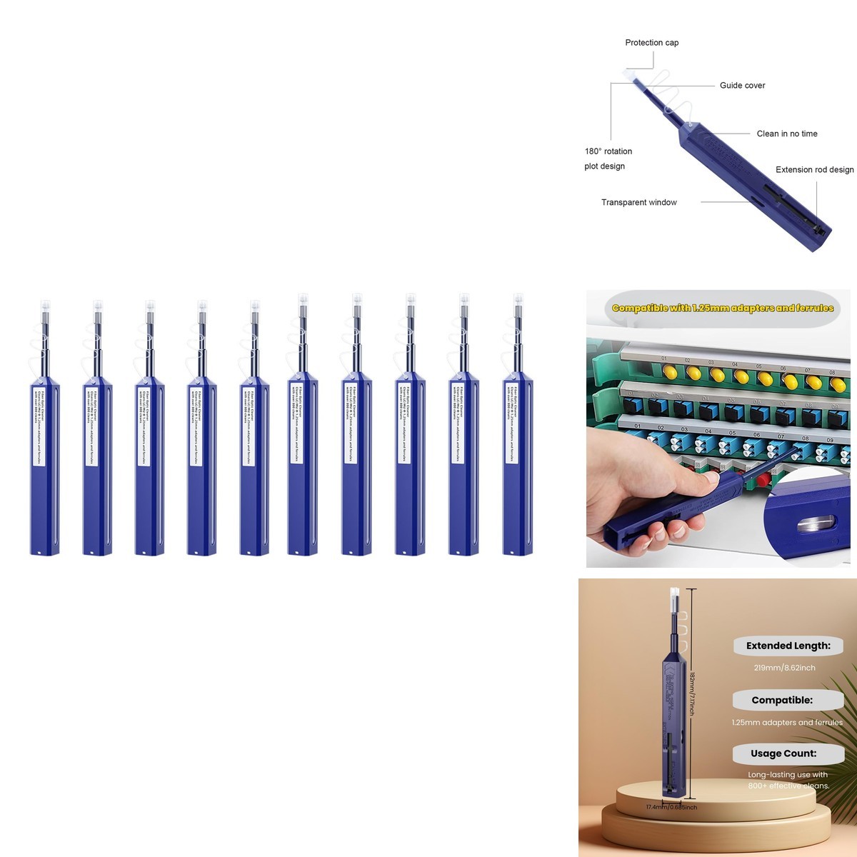 Mexture LC Fiber Cleaner Pen 1.25mm - 10 Pack