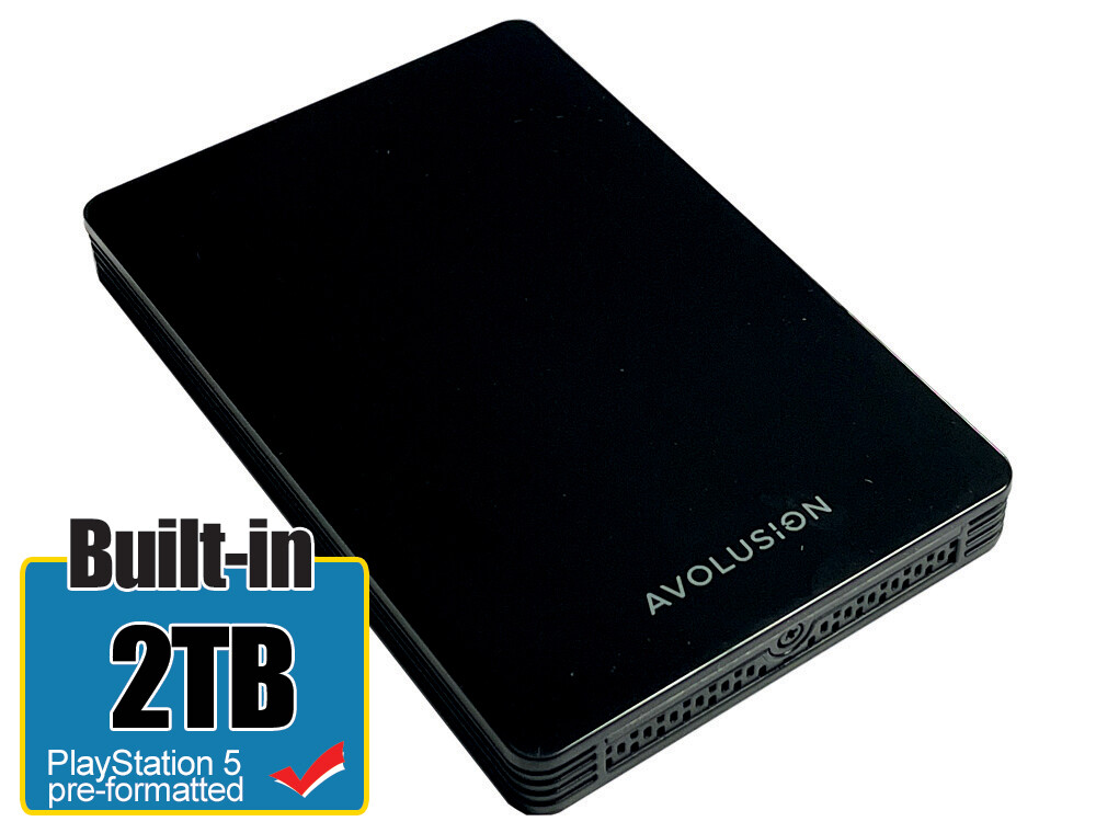 Avolusion HD250U3-Z1-PRO 2TB USB 3.0 Portable External Gaming PS5 Hard Drive 