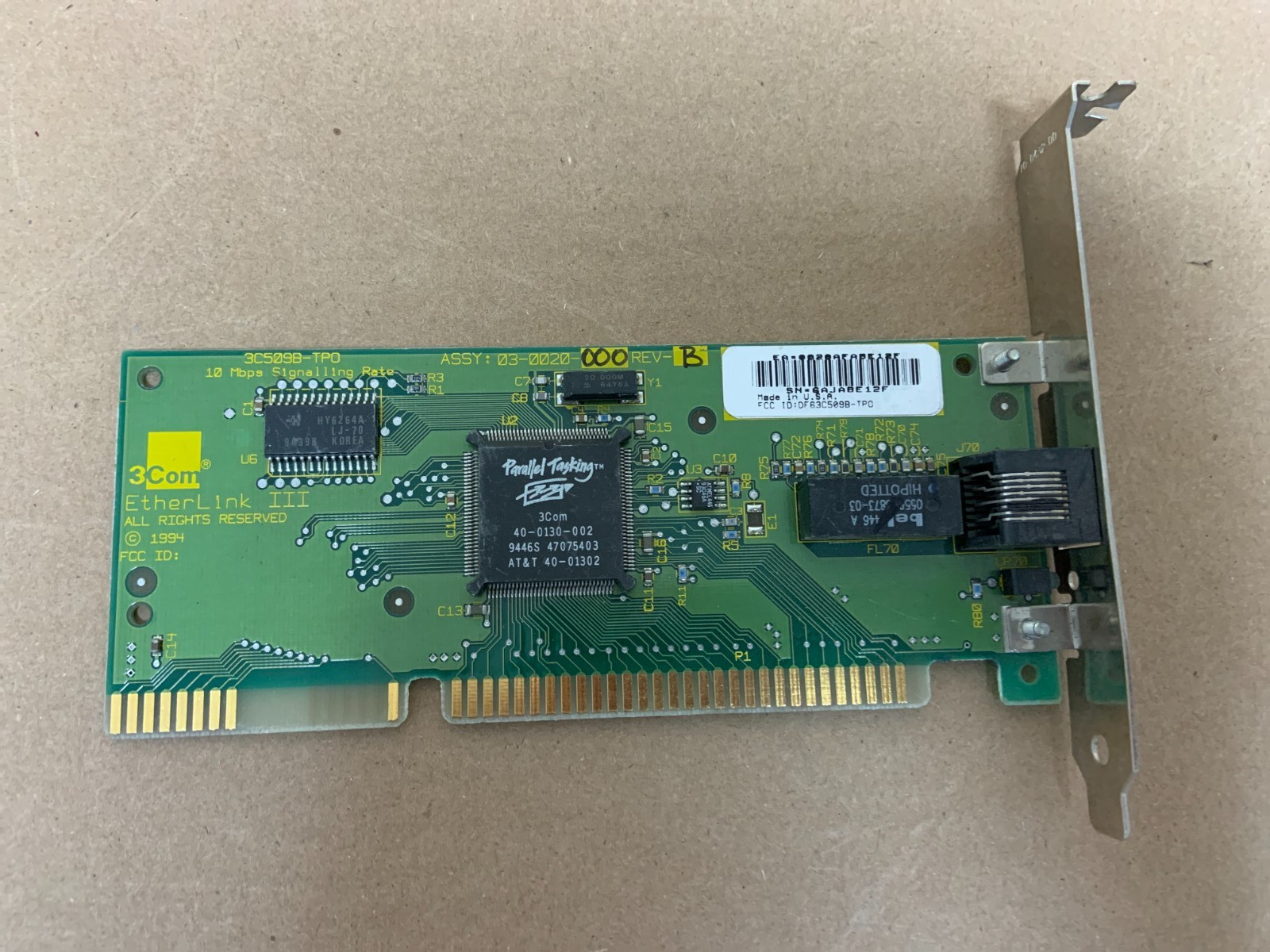 3C5098-TPO 3COM hp hewlett packard etherlink iii 16 bit isa twisted pair parall