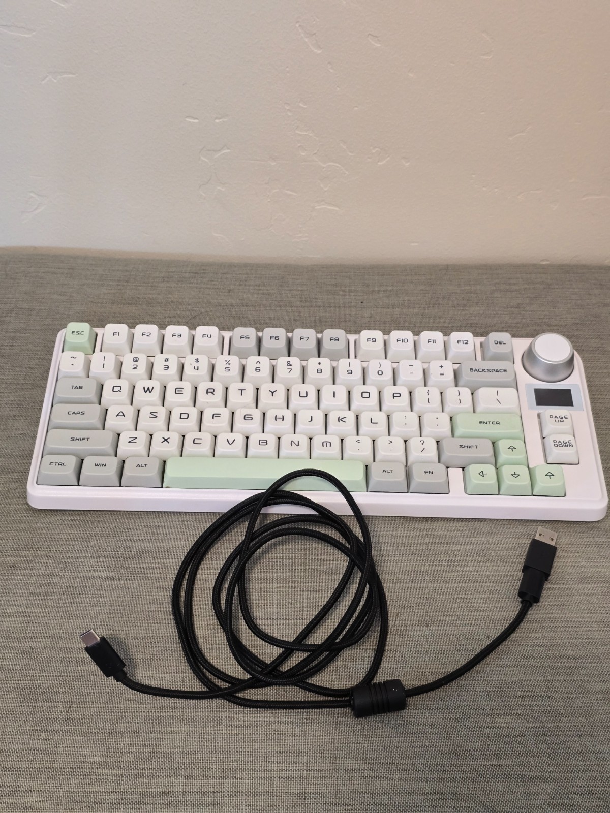 EPOMAKER TH80-X 75% Wireless Mechanical Keyboard Gasket RGB Knob LCD White