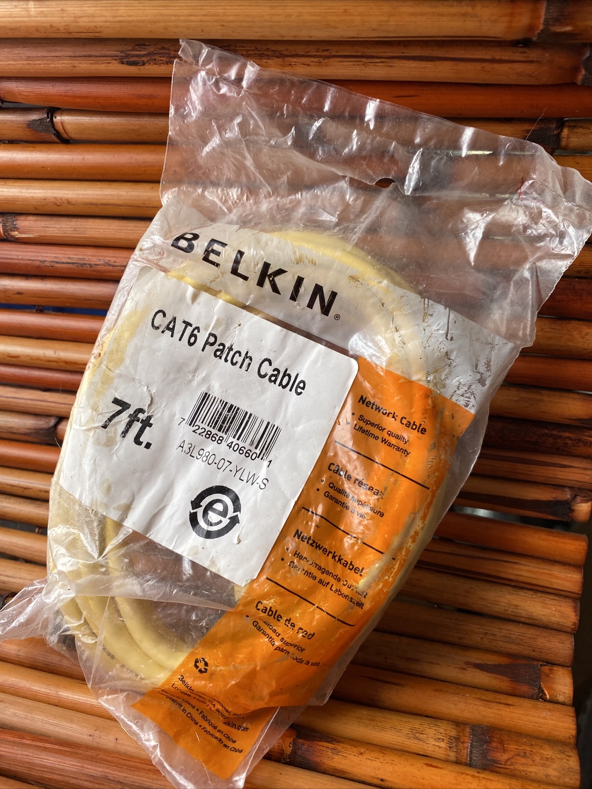 Belkin Patch Cord - 1 X Rj-45 Male - 1 X Rj-45 Male - 7ft - Yellow