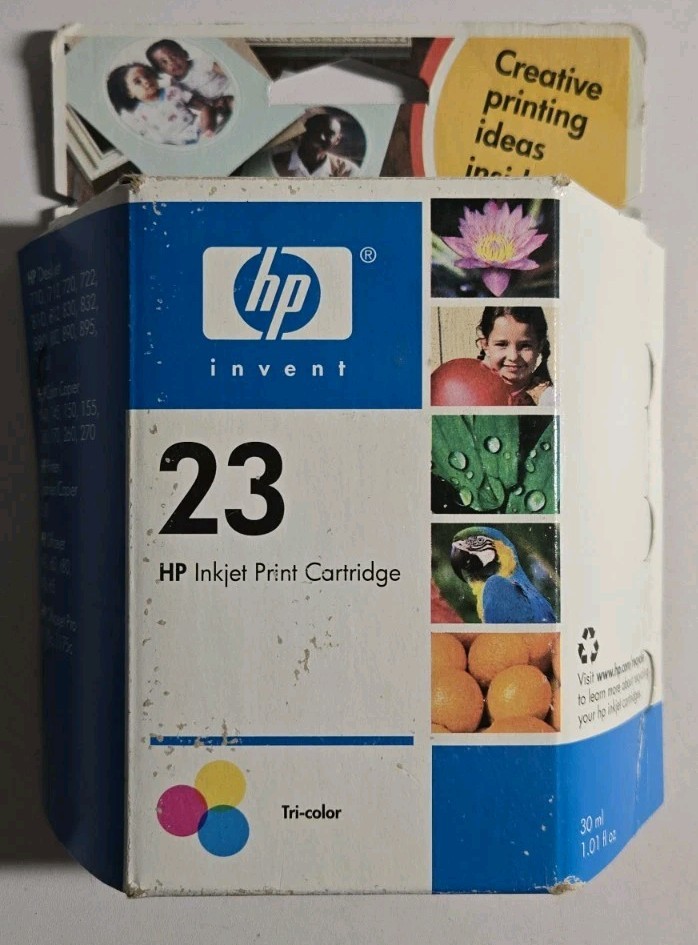 HP 23 Ink Cartridge Tri-Color C1823D exp. March 2006