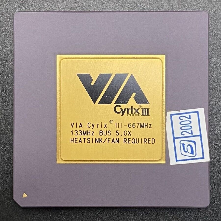 VIA Cyrix III 667MHz CPU C3 Samuel Socket370 32-Bit Processor PGA370 Uncommon
