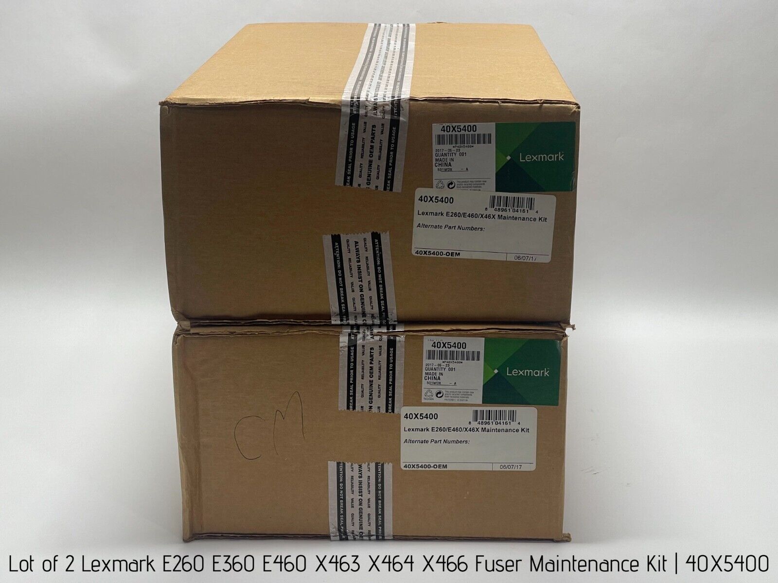 Lot of 2 Lexmark E260 E360 E460 X463 X464 X466 Fuser Maintenance Kit, 40X5400