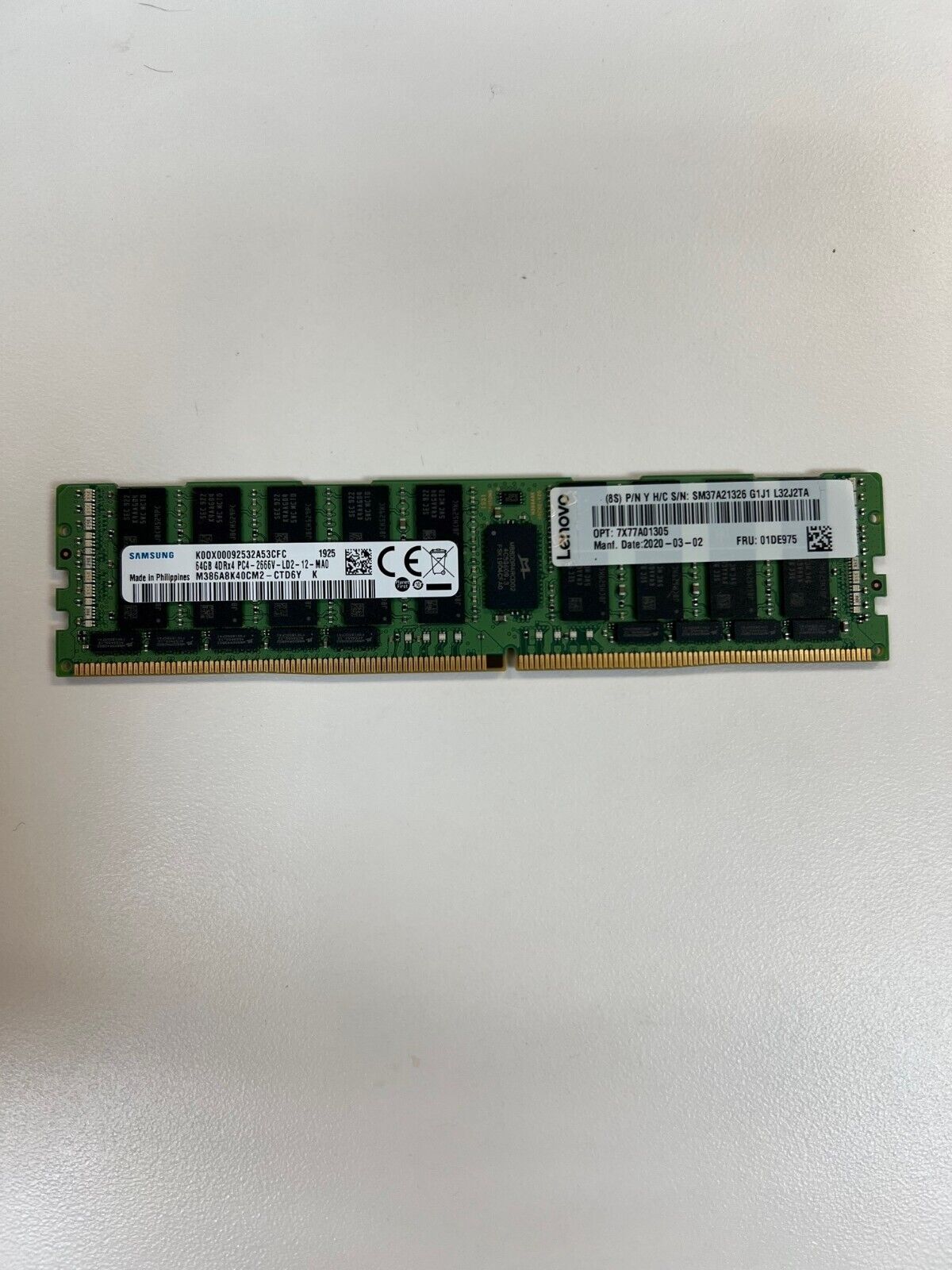 Samsung M386A8K40CM2-CTD DDR4-2666V 64GB 4DRx4 Refurbished Server Memory