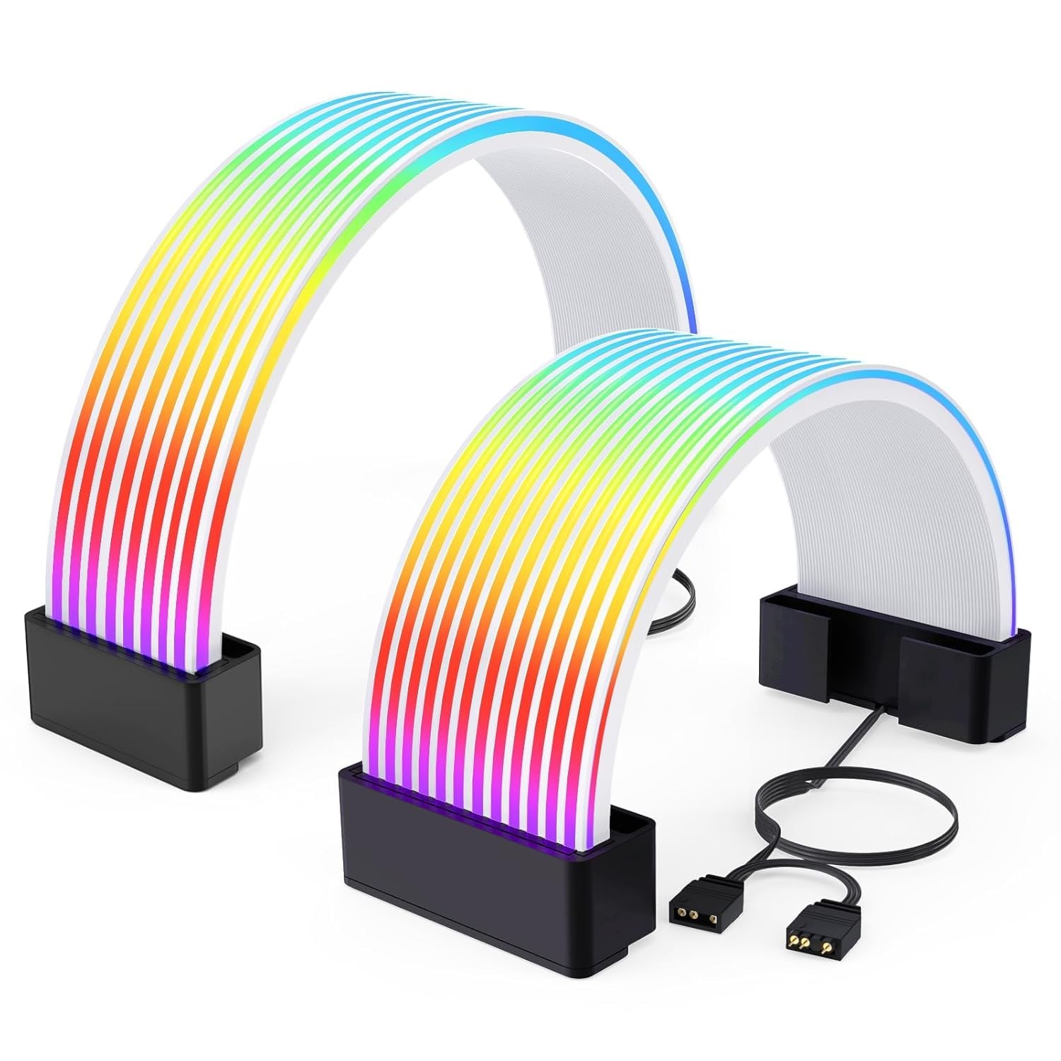 Auotac RGB Cables Cover Kit, Flex Power Cable Cover for 24-Pin Motherboard an...