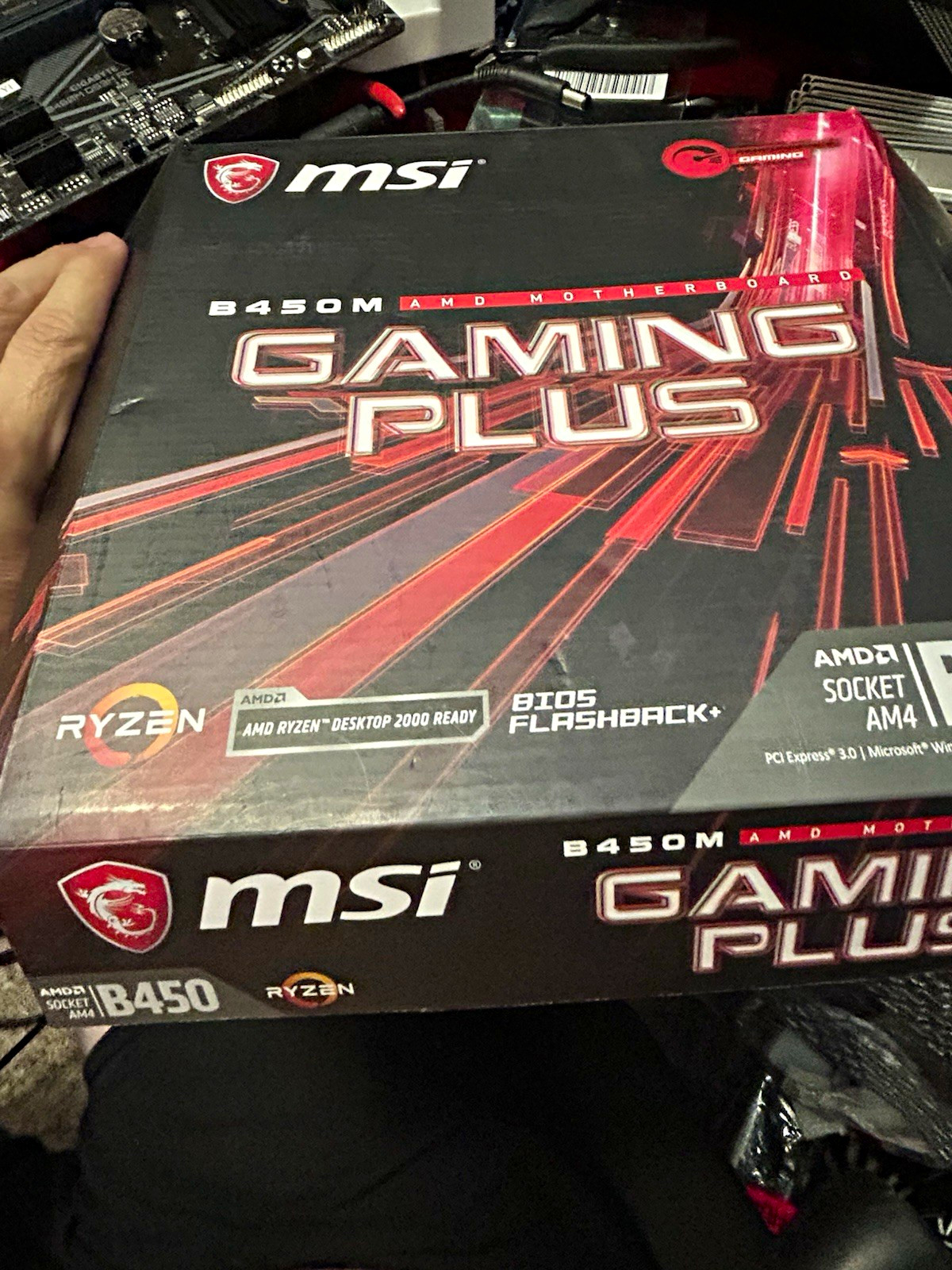 MSI B450M GAMING PLUS MicroATX AM4 AMD DDR4 4-Slot BIOS Flashback+