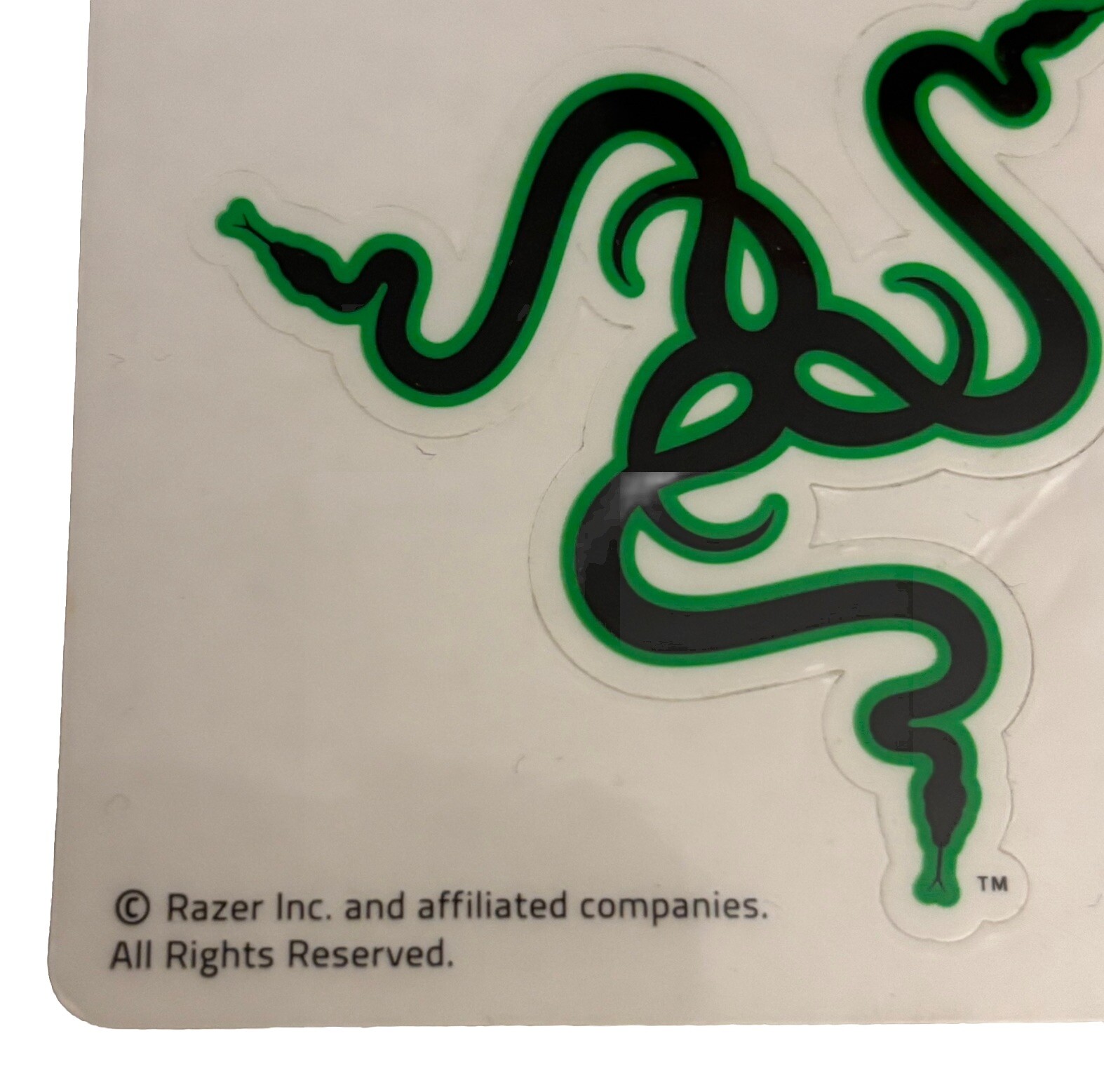 Razer Green & Black Snake Logo Stickers Case Decals Badges