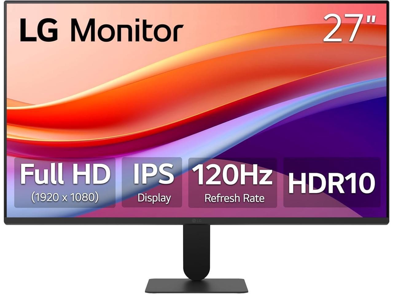 LG 27U411A-B 27" IPS FHD 1ms (MBR), 120Hz, HDR10, Reader Mode, HDMI & VGA, Tilt