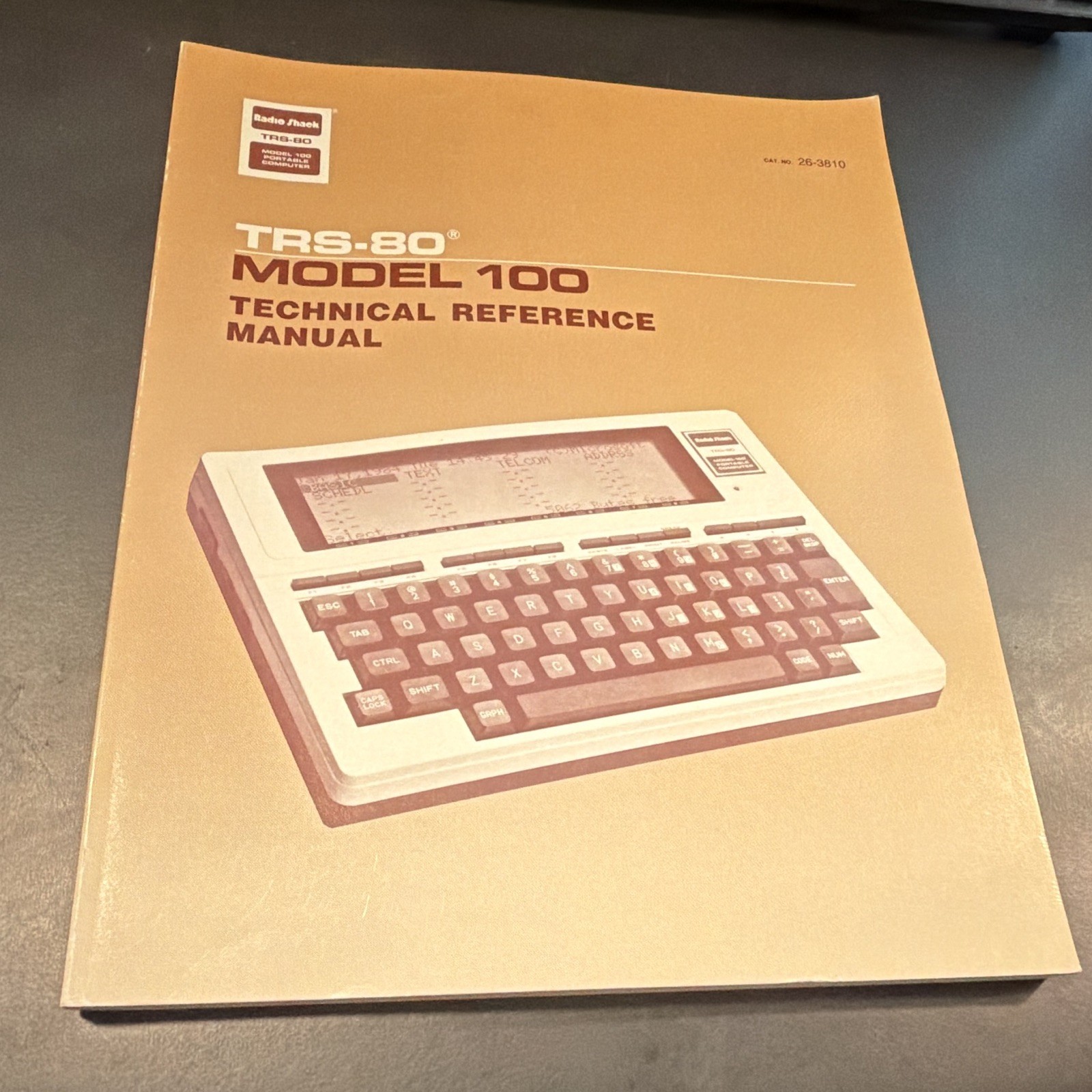 Radio Shack TRS-80 Model 100 Technical Reference Manual Vintage MPN 26-3810