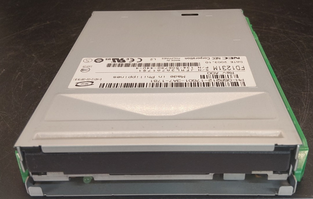 NEC FD1231M Black 3.5" 1.44MB Floppy Drive for Desktop Computers