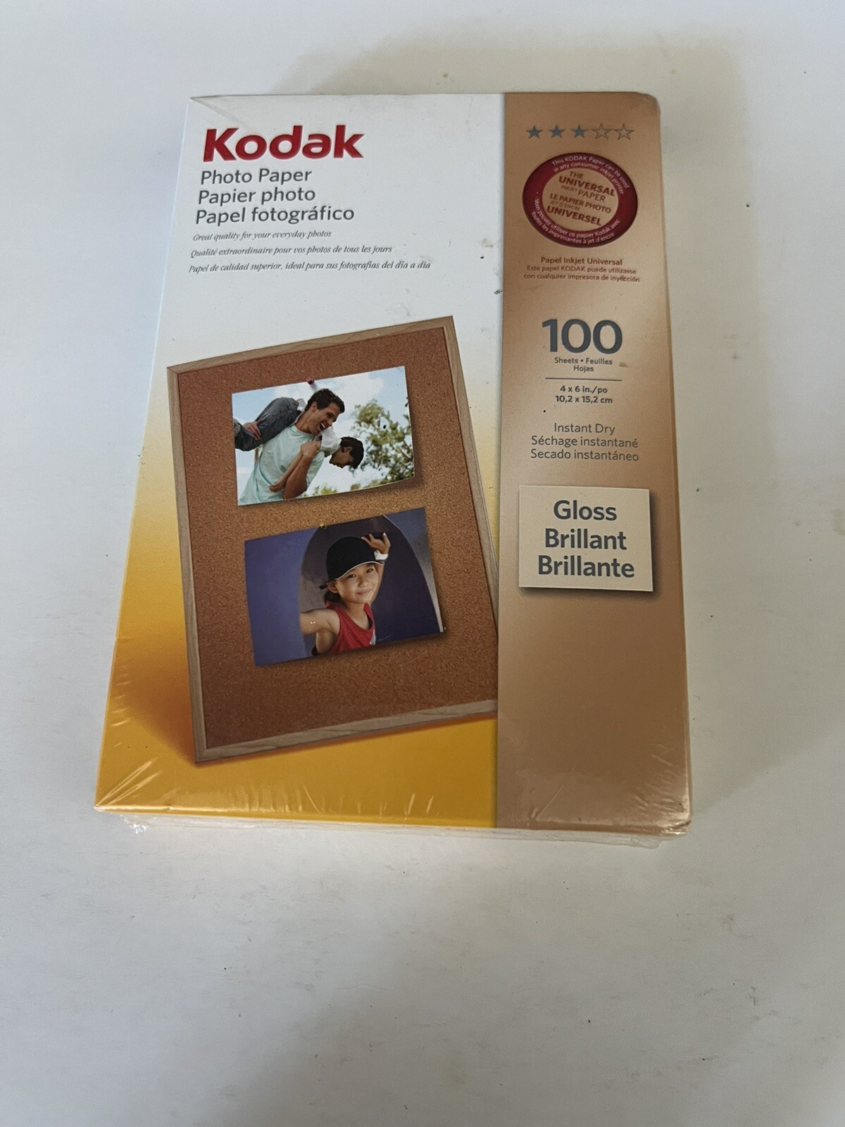 KODAK Ultra Premium High Gloss PHOTO PAPER 150 Sheets 4"x6" 76lb Instant Dry NIP