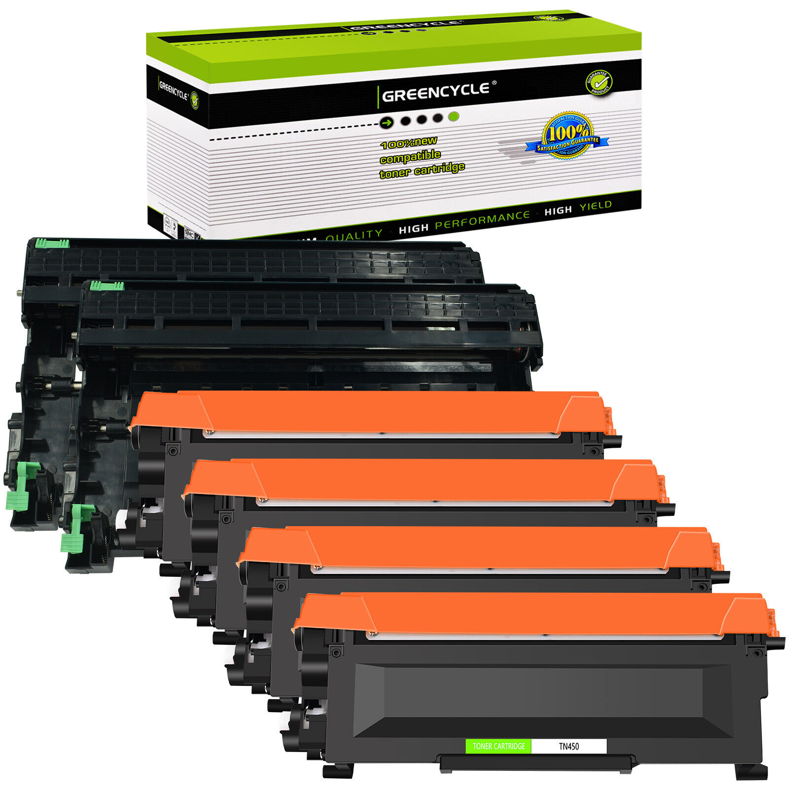 4x TN450 Toner +2x DR420 Drum Fits for Brother DCP-7070DW MFC-7360NR MFC-7470