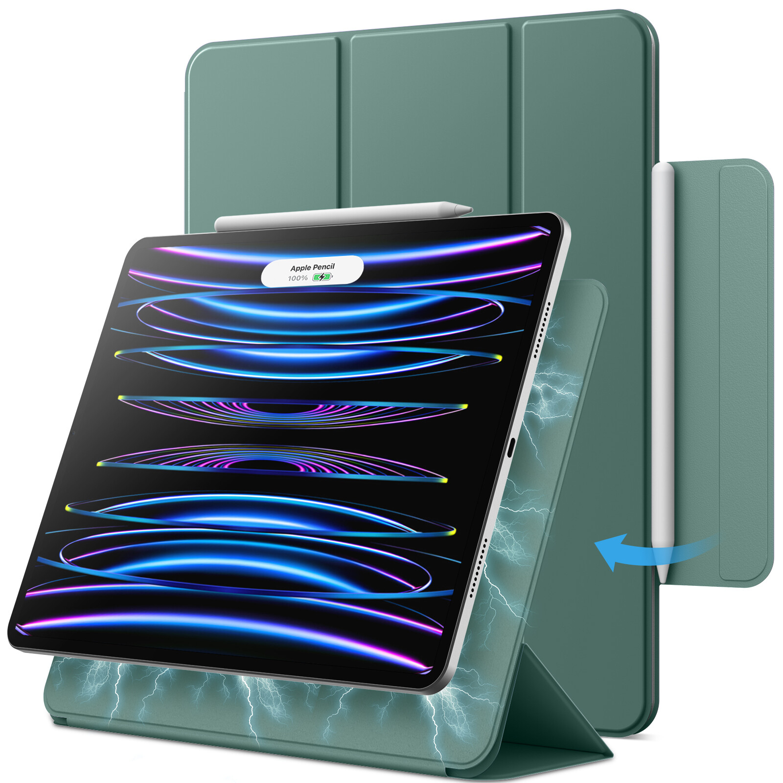 JETech Magnetic Case for iPad Pro 12.9 Inch 2022/2021/2020/2018