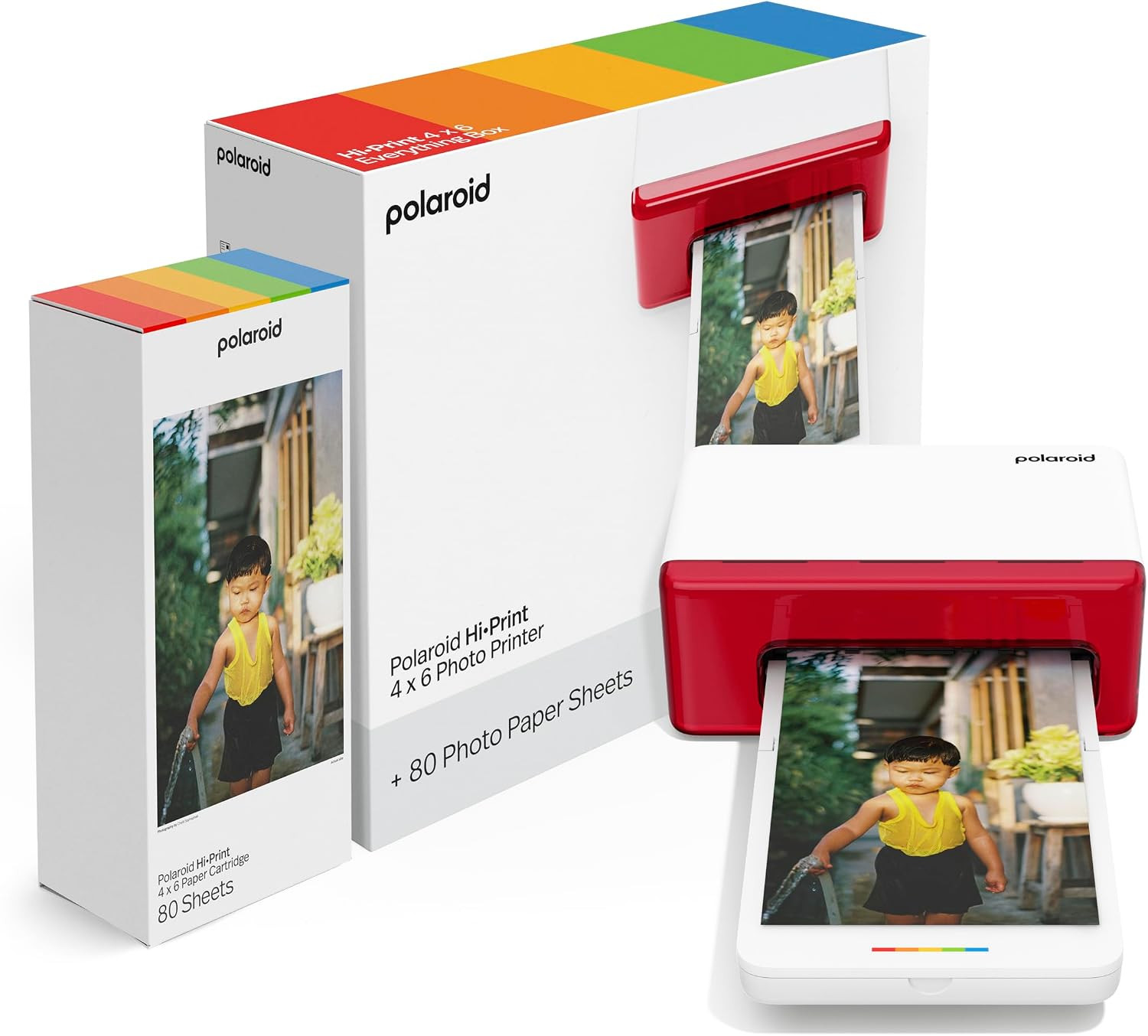 Hi-Print Bluetooth 4X6 Photo Printer + Photo Paper Bundle (80 Sheets Included) (
