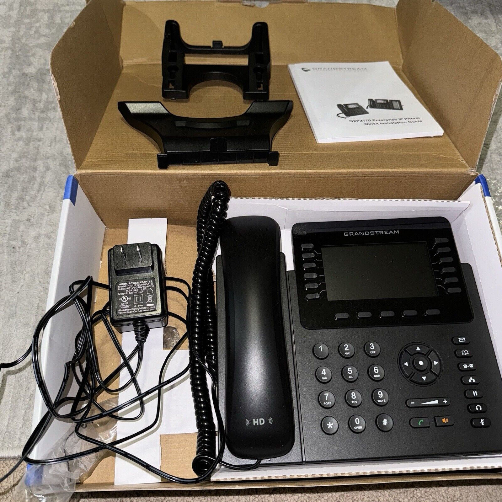 Grandstream GS-GXP2170 VoIP Phone & Device Includes Power Chord - EUC Great