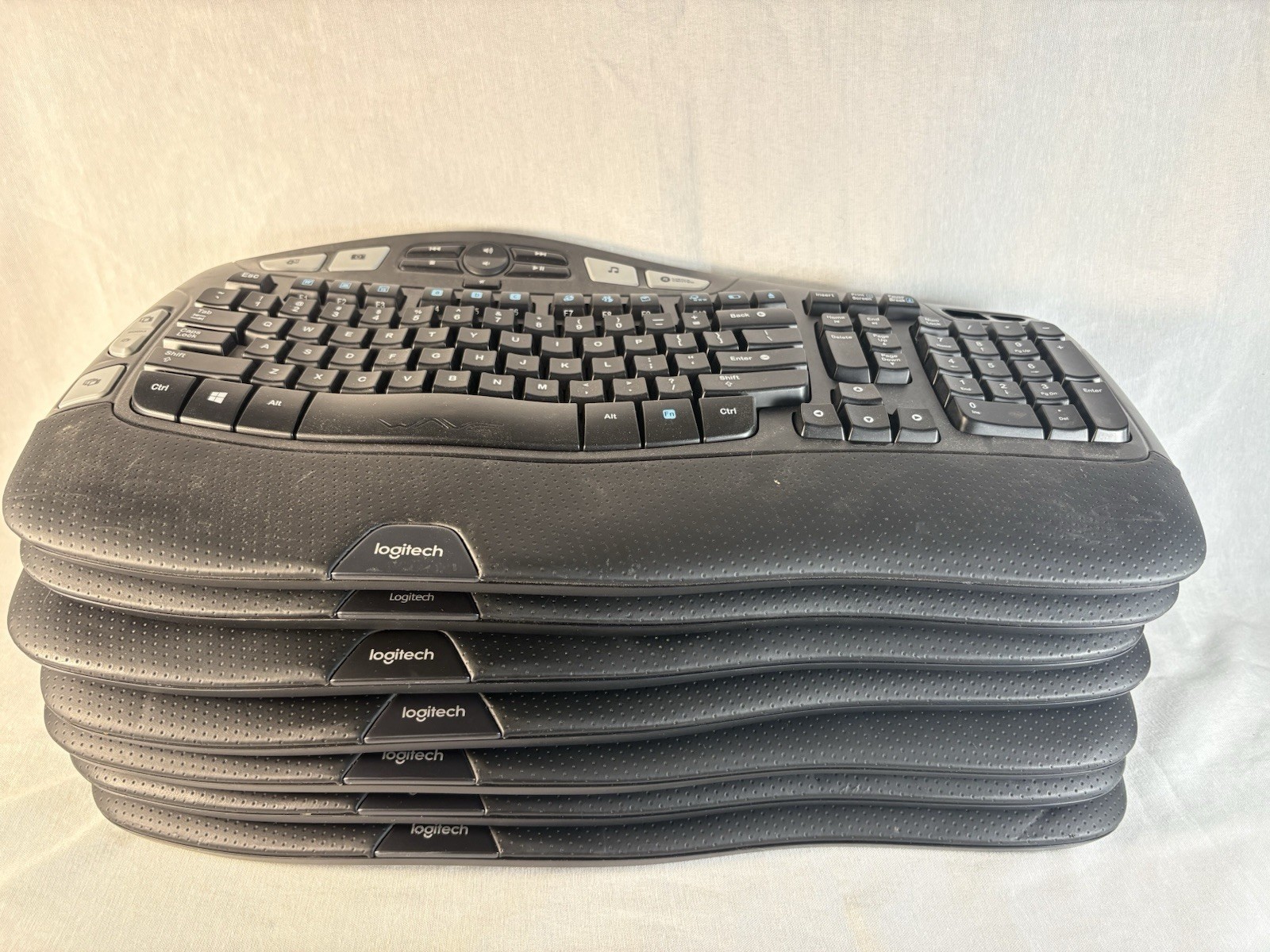 Lot Of 7 Logitech K350 Keyboards Untested / No Dongle  