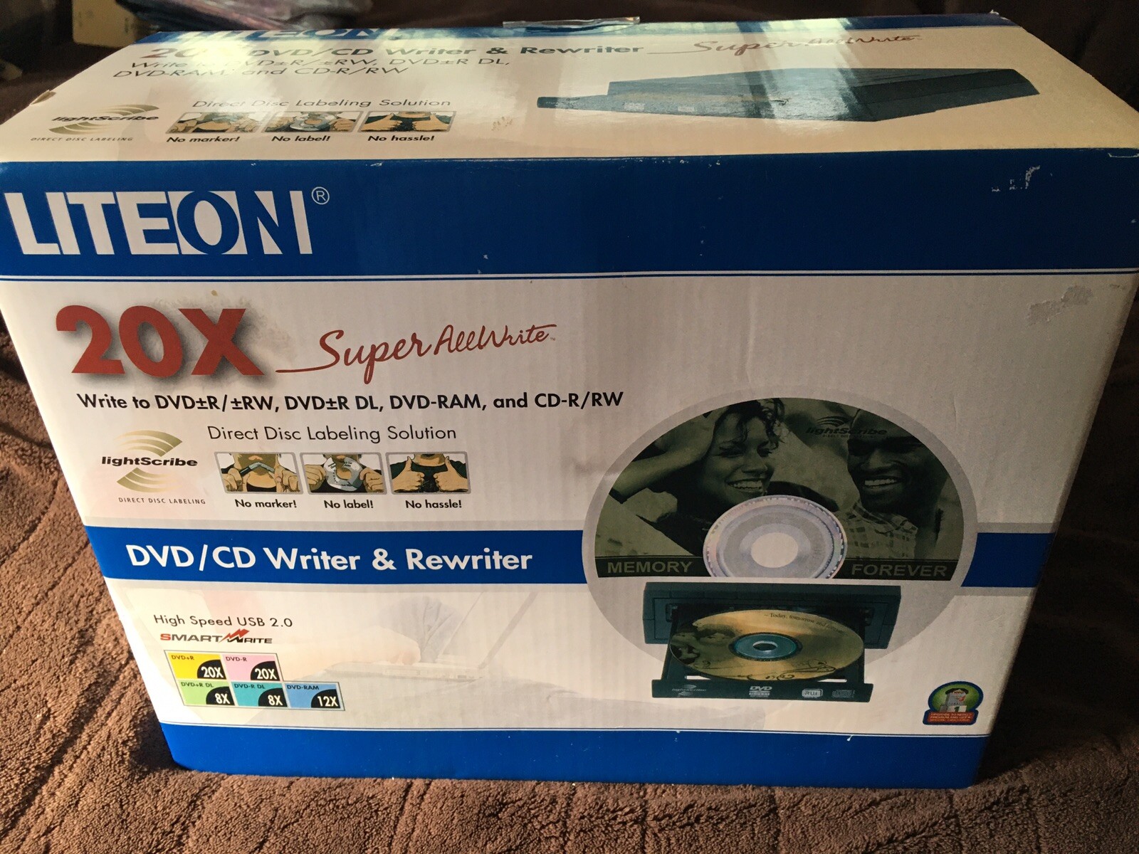 Lite On 20X Dvd/cd Writer & Rewriter Plus Labeling NIB