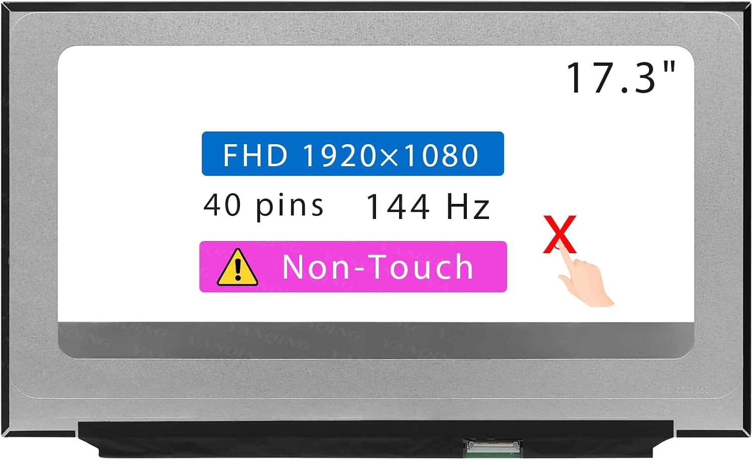 New LCD Screen for MSI MS-17G1 MS-17E8 FHD 40Pin Non-Touch Display
