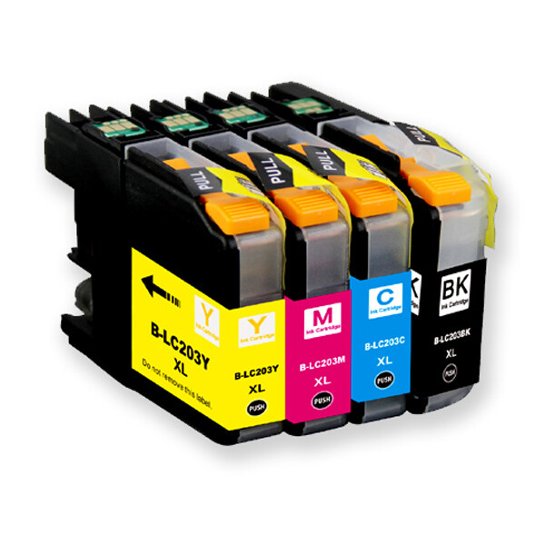 Print Ink cartridges fits Brother LC203XL LC201 MFC-J460DW MFC-J480DW MFC-J485DW