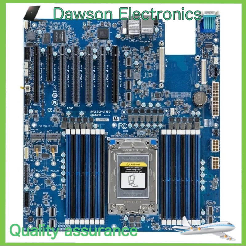 Gigabyte MZ32-AR0-00 Motherboard（Rev 3.0）Support AMD EPYC 7002/7003 Series CPU