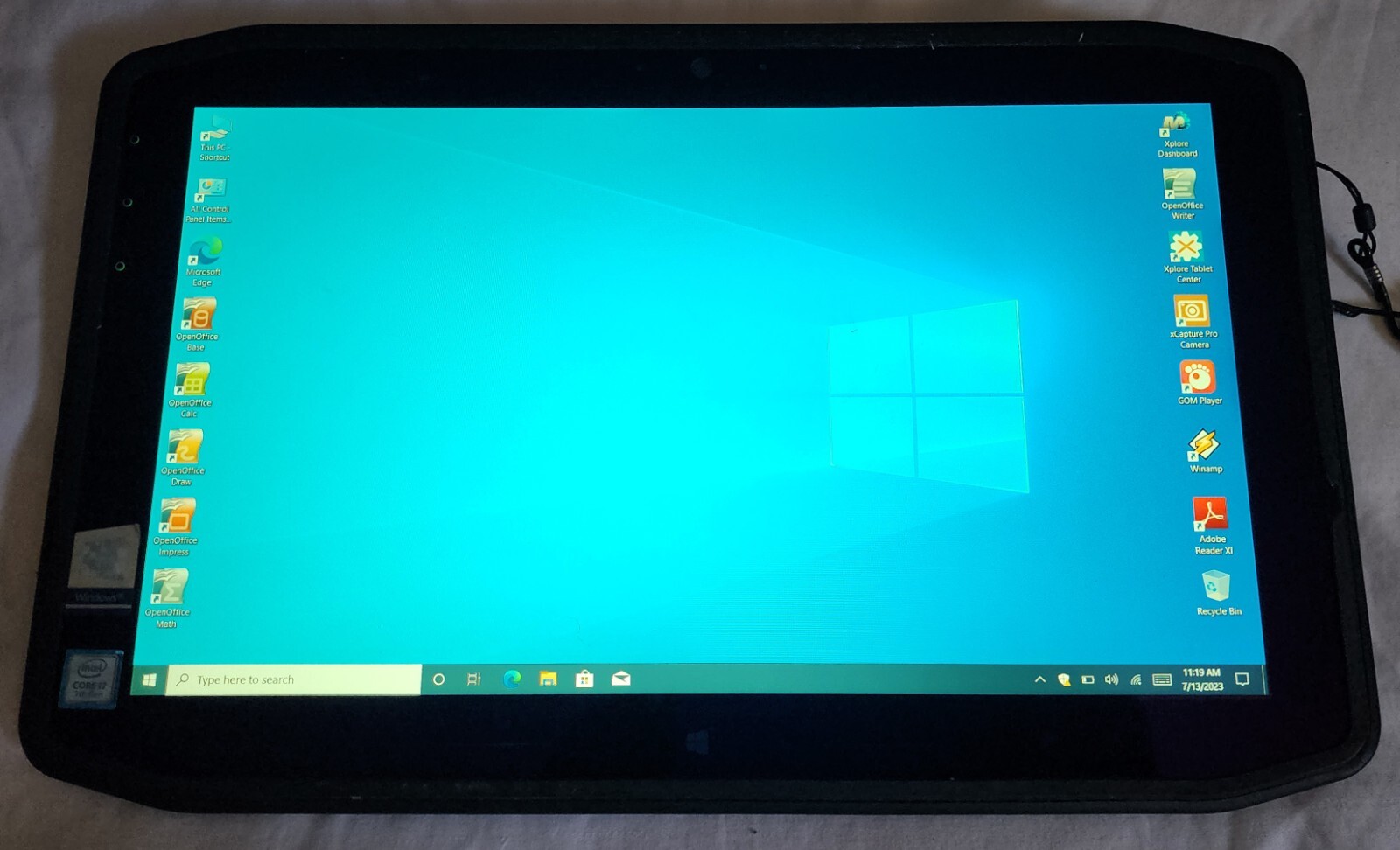 Motion/Xplore/Zebra XSlate R12/iX125R1 Corei7 7500U 2.7GHz-(3.5GH) 8gb 256gb SSD