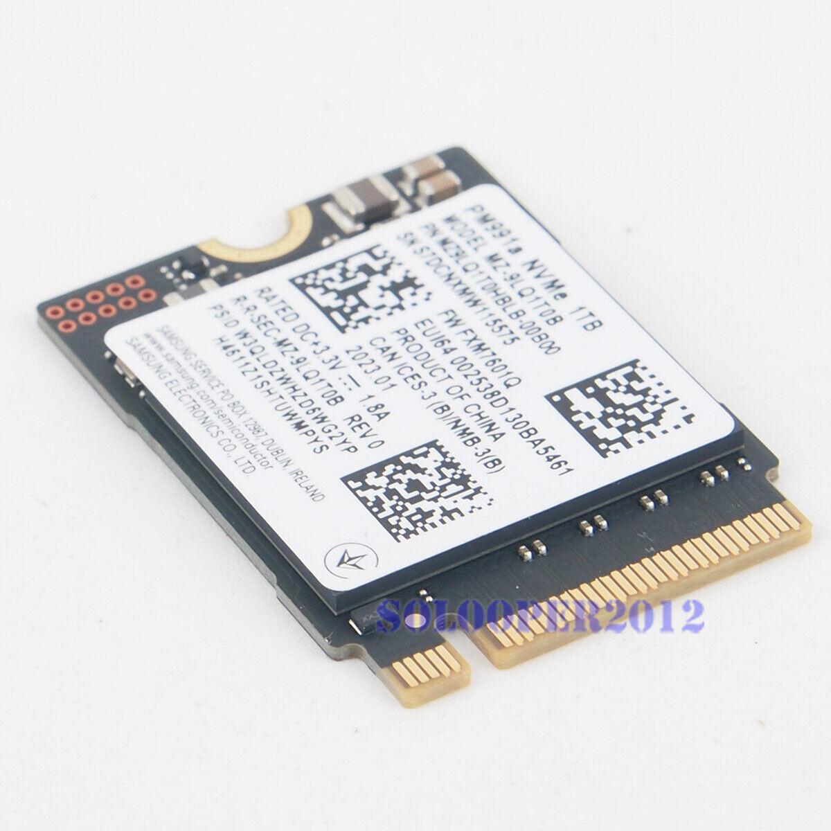 SAMSUNG PM991a PCIe NVMe SSD 1TB M.2 2230 For Microsoft surface Steam Deck