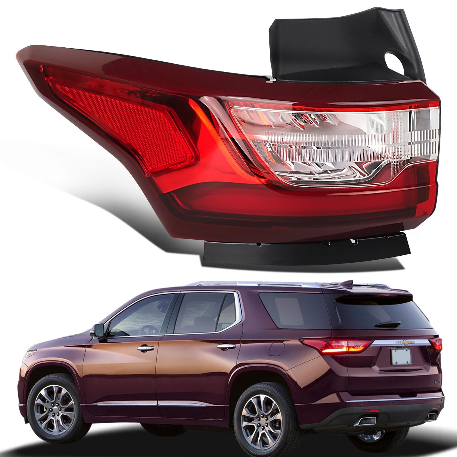 LED Tail Lights Compatible with Chevy Traverse 2018 2019 2020 2021 Tailights ...