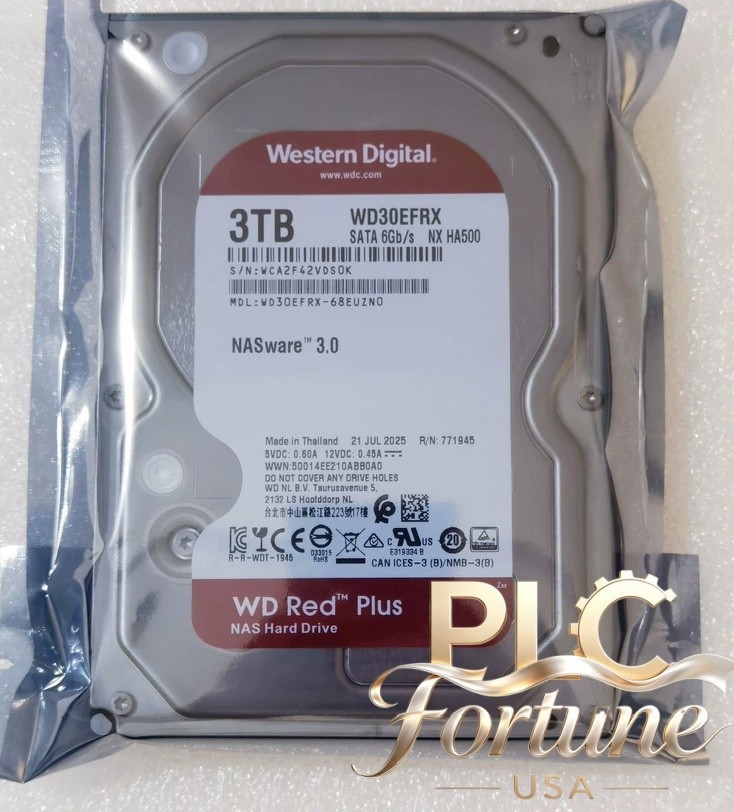New Western Digital WD30EFRX 68EUZN0 Red NASware 5400RPM 3.5" SATA 3TB 64MB HDD