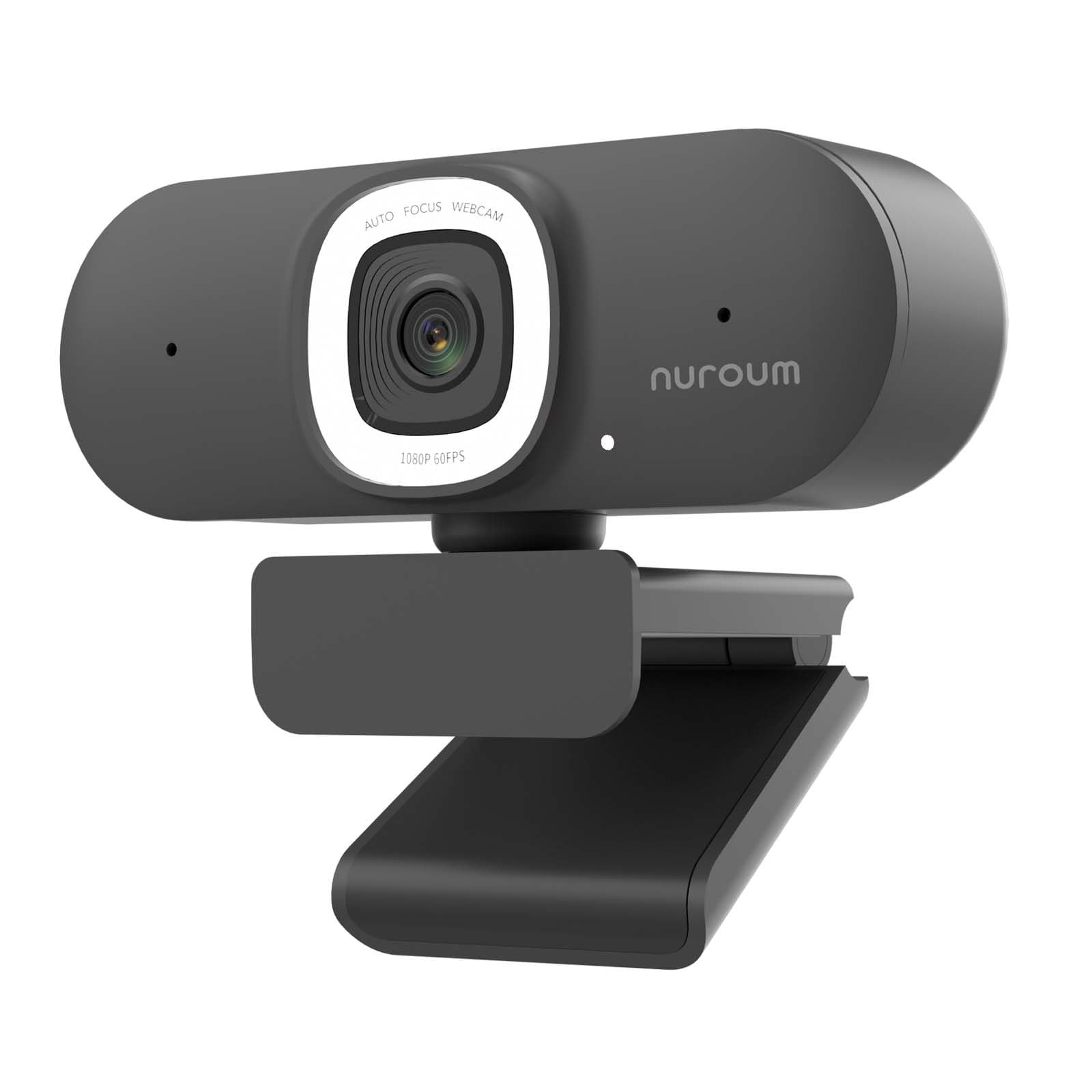 V15AFL 2K Webcam with Ring Light for Streaming, Autofocus Webcam for PC w/Noi...