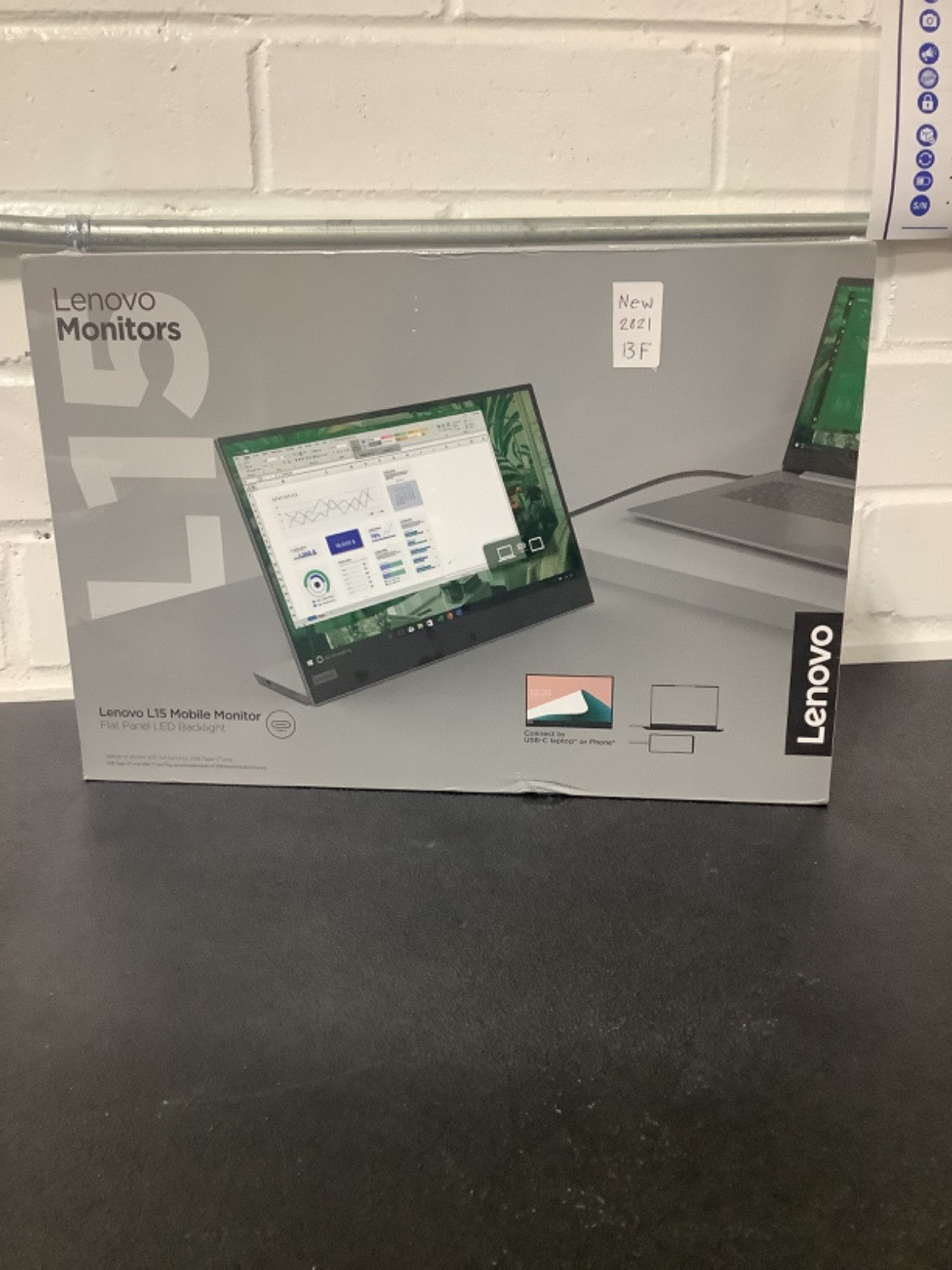 Lenovo L15 Mobile Monitor - Flat Panel LED Backlight 15.6” (USB-C)