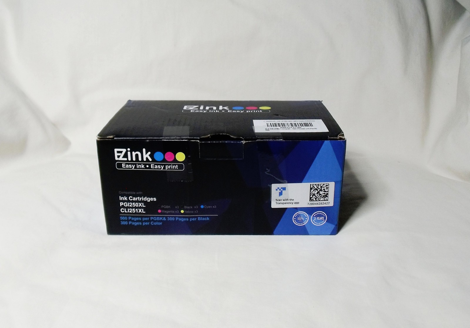 EZink PGI250XL/CLI251XL  Color Ink Cartridges (10Pk) (E xp 2022) (new, open box)