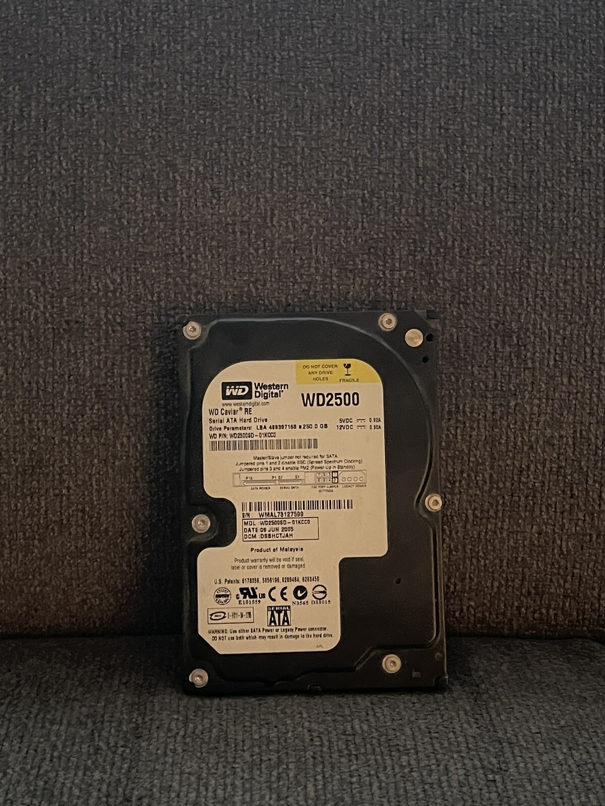 Western Digital WD2500SD 250GB Internal 7200RPM 3.5" (WD2500SD-01KCC0) HDD