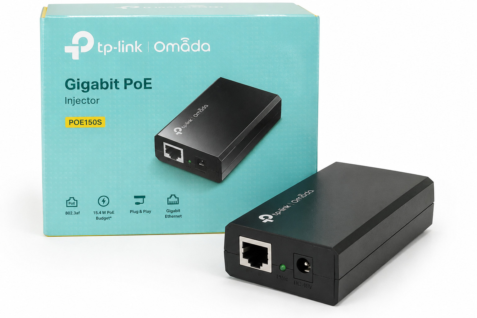 TP-Link Omada POE150S Gigabit PoE Injector 802.3af 15.4W PoE